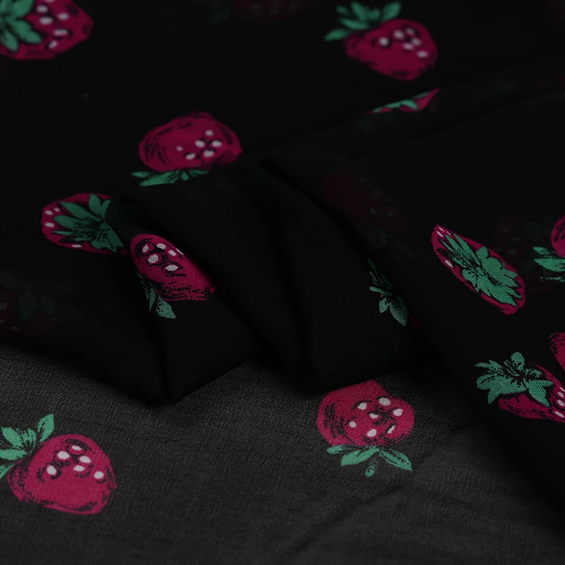 18 Новинка летняя ткань из 100% шелка Жоржетта с принтом Соломка для женского платья