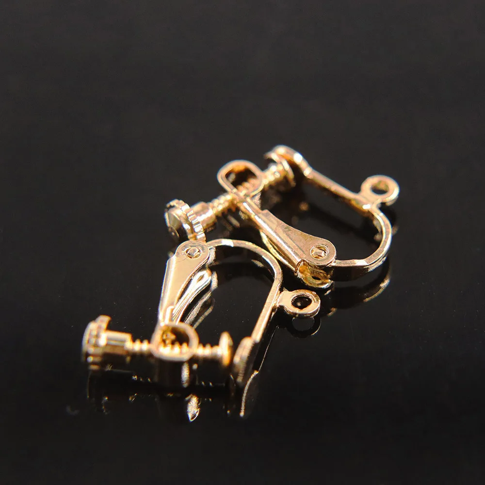 10 шт. 4 цвета чистая медь регулируемый латунный винт зажим для ушей не