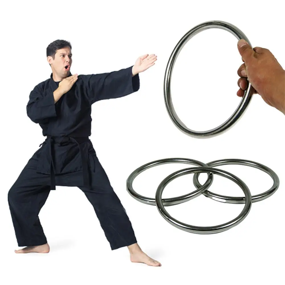 

Wing Chun Ring Stainless Ring Hand Strength Flexibility Training Martial Arts Trainer Outdoor Fitness Equipment