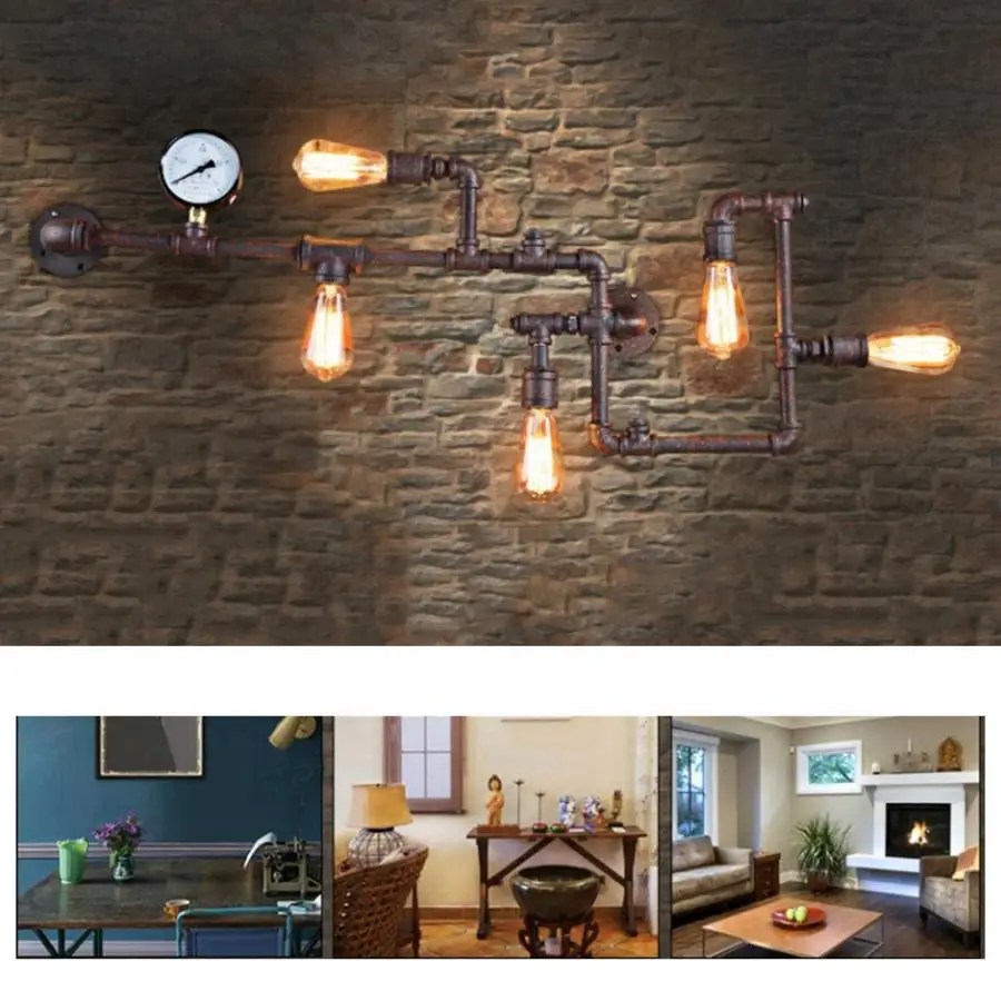 Настенный светильник из кованого железа E27 85-265 в | Освещение