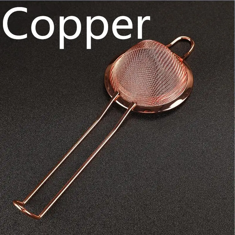 Copper Нержавеющая сталь Julep проволока мелкая сетка масло боярышника медь коктейльное ситечко высокое качество сито дуршлаги DIY кухонные инструменты - Цвет: Copper