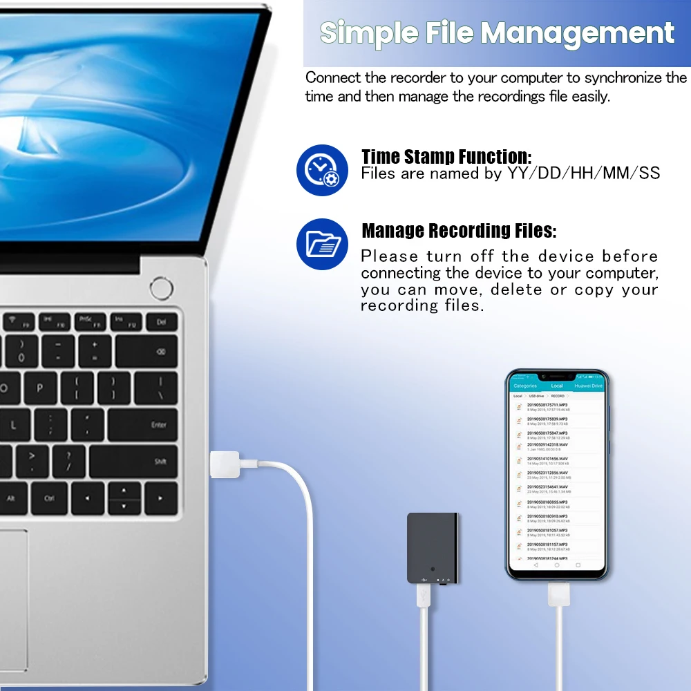Компактный цифровой диктофон QZT 8 ГБ с функцией записи голоса | Электроника