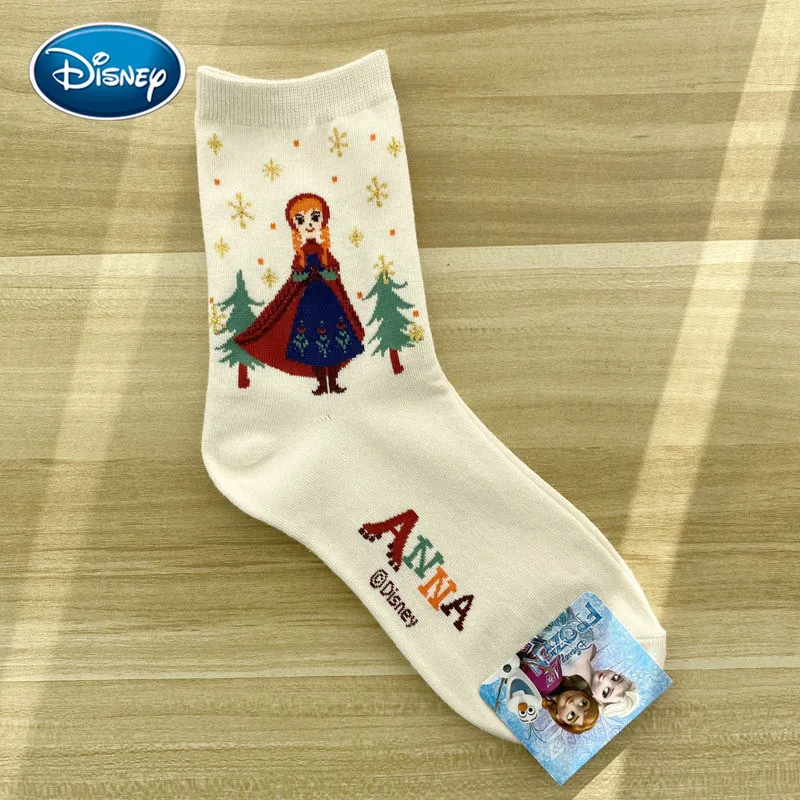 Disney 1 пара для девочек носки с принтом Холодное сердце героями мультфильмов
