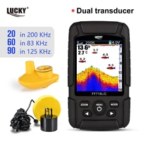 lucky ff718 portable fish finder monitor 2 in 1 wireless 200khz83khz dual sonar 328ft100m fishing detection depth echo sounder