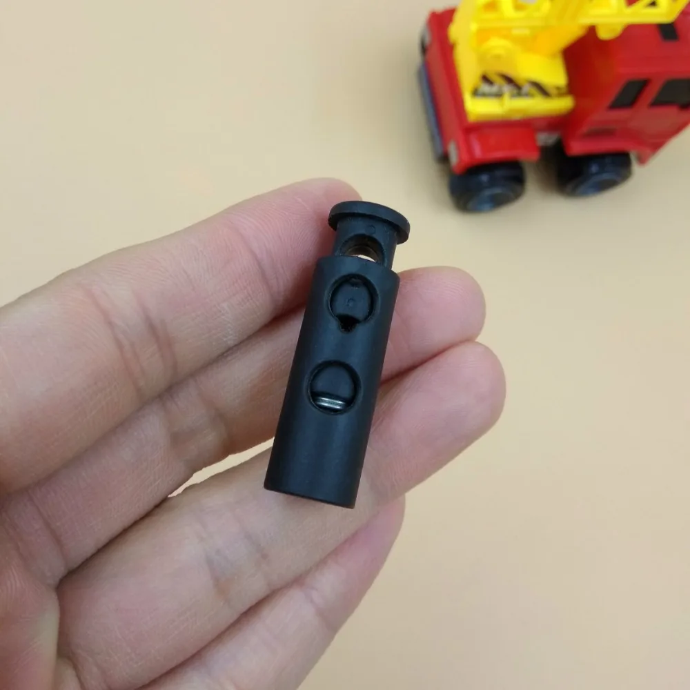 Высокое качество 6 мм черный двойные глаза жгутовые застежки круглый тумблер