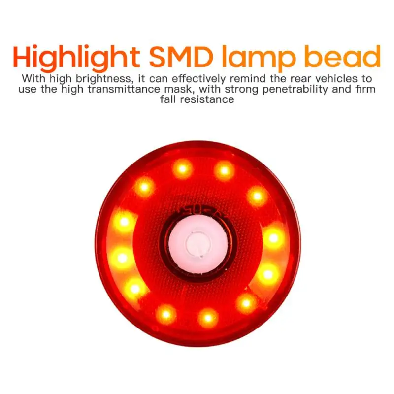 Водонепроницаемый задний Предупреждение онарь для велосипеда с 12 лампами и