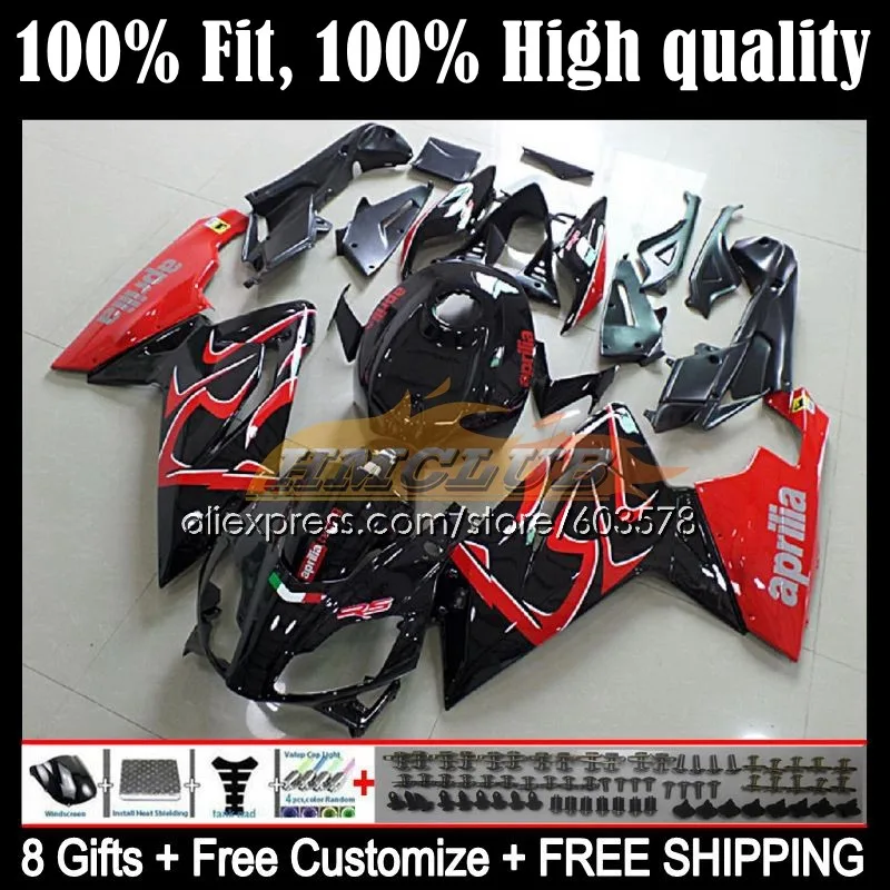 

Injection For Aprilia RS-125 RS 125 RS4 54CL.5 RSV125 2006 2007 2008 2009 2010 2011 RS125 06 07 08 09 11 Fairings Red black