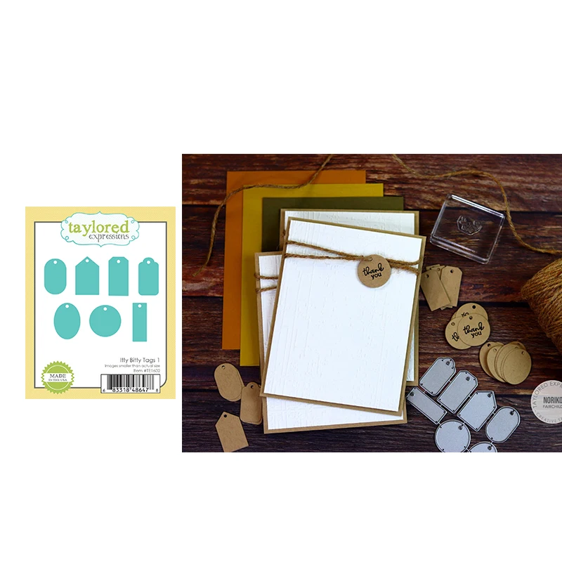 

Rectangle Cut Die Round Label Itty Bitty Tags Metal Cutting Dies Mold Decoration Scrapbook Paper Craft Knife Mould Blade Punch