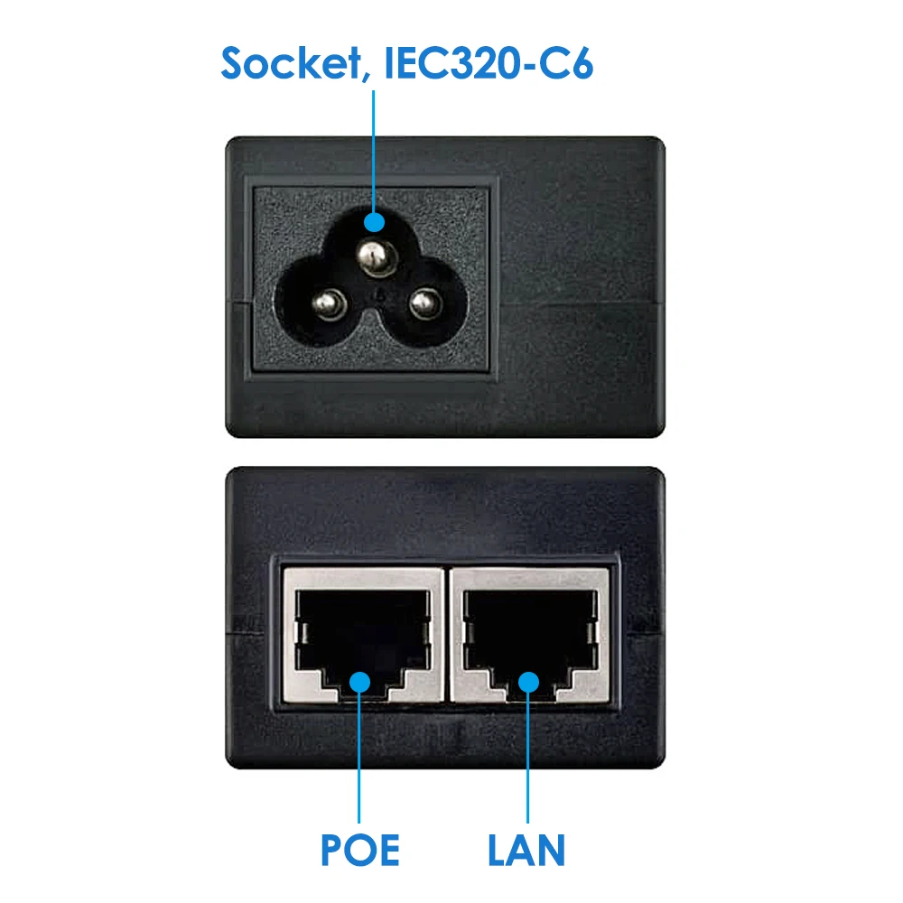 PoE адаптер 48 В 24 Вт 100 Мбит/с 802.3af|poe power adapter|power adapteradapter poe injector |