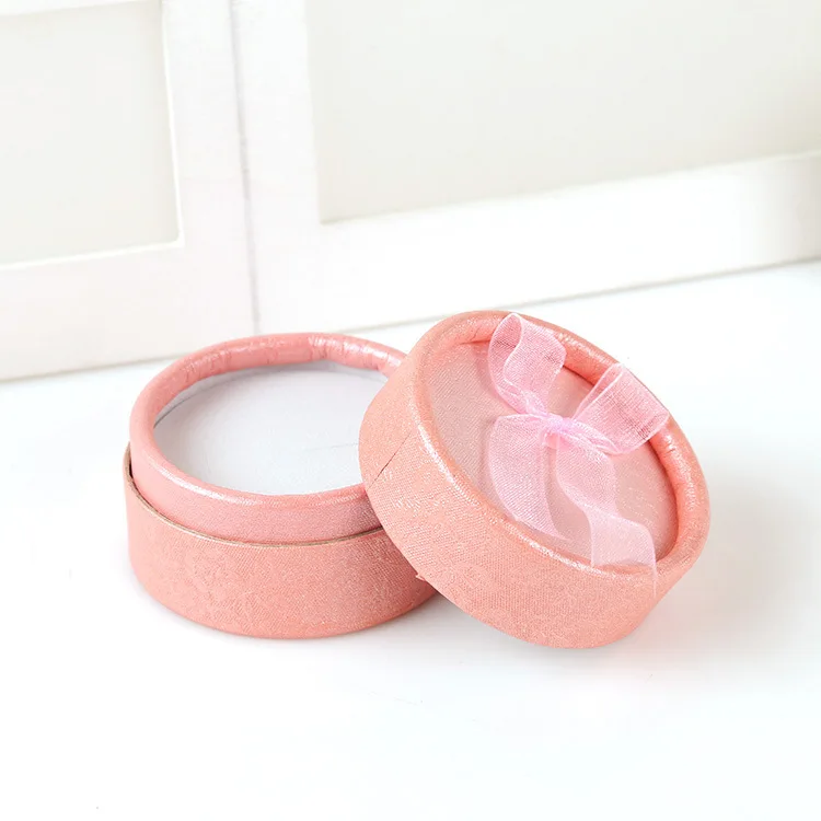 

Multi-colored Bow Small Round Ring Box Stud Box Jewelry Box Jewelry Gift Box Moonso