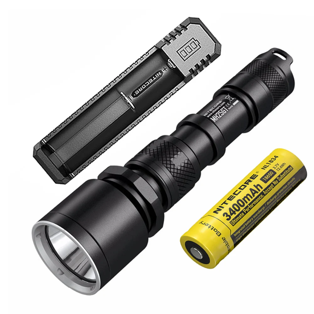 NITECORE MH25GT фонарик комплект CREE XP L HI V3 max 1000 люмен луч бросок 452 м ручной фонарь + 3400