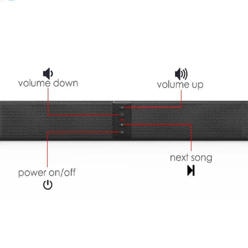 

Home Theater Bluetooth Speaker Wireless Sound Bar Surround Stereo Subwoofer Music Player Loudspeaker For Boombox Desktop Laptop