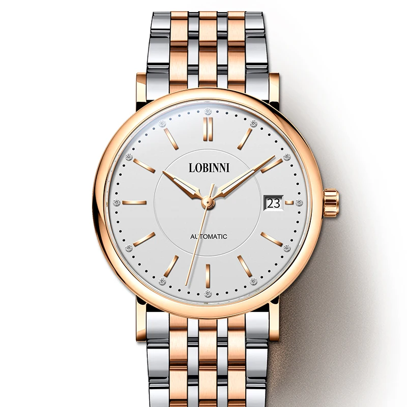 Часы швейцарские LOBINNI женские механические брендовые Роскошные автоматические