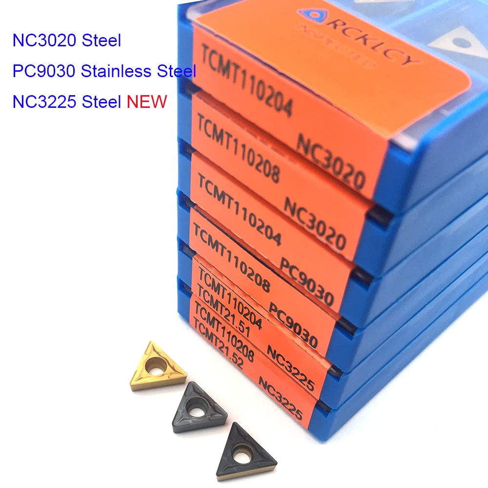 10 шт. твердосплавные вставки TCMT110204 NC3020 PC9030 TCMT110208|Токарный инструмент| |