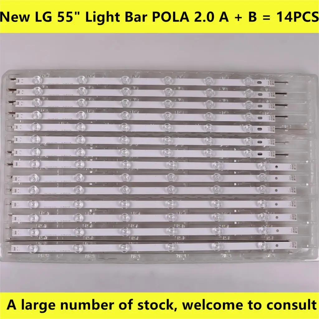 

New Original 14 PCS/set LED backlight strip for LG 55LN5400 55LN6200 55LA6210 55LA6208 LZ5501LGEPWA DL84 R L Pola2.0 55 inch