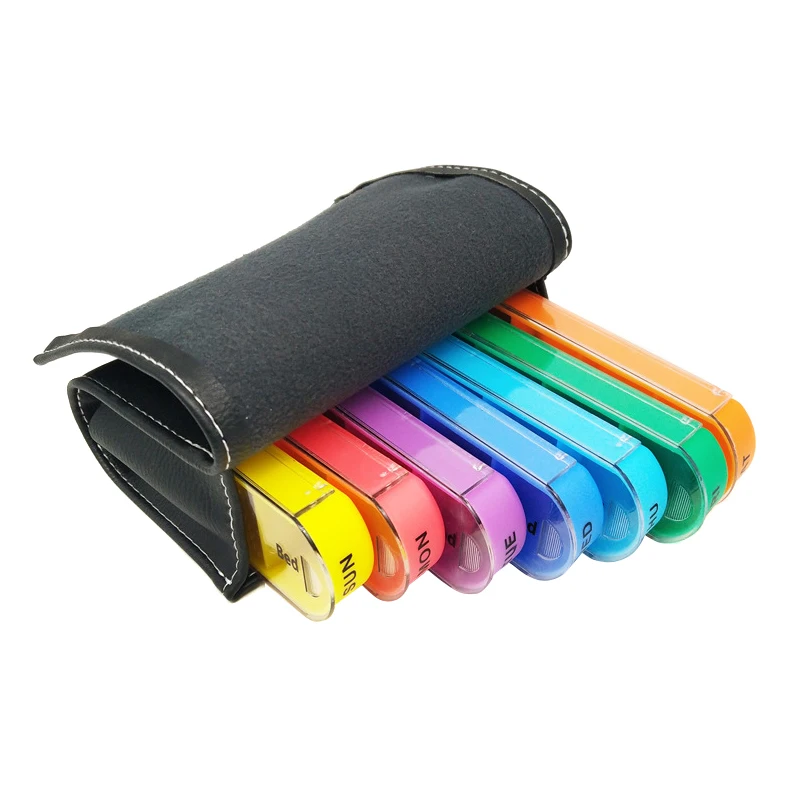 BPA Free коробка органайзер для таблеток Еженедельный чехол легко скользить прочный