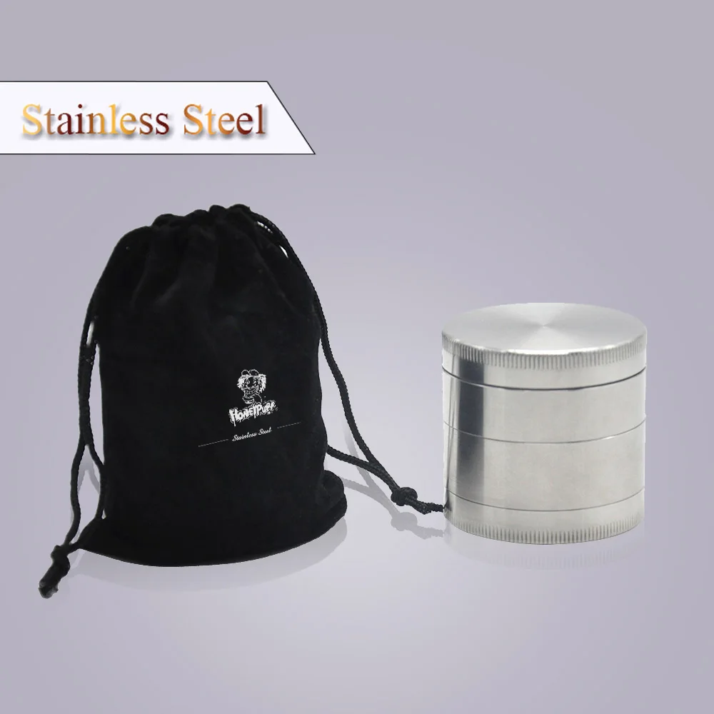 HORNET 304 нержавеющая сталь Точильщик для табака 47 мм 4 слоя металла травы