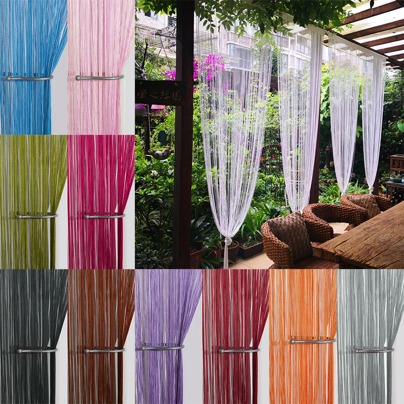 Многоцветные занавески из вуали сетчатые для окна 200 см верхний стержень с одним