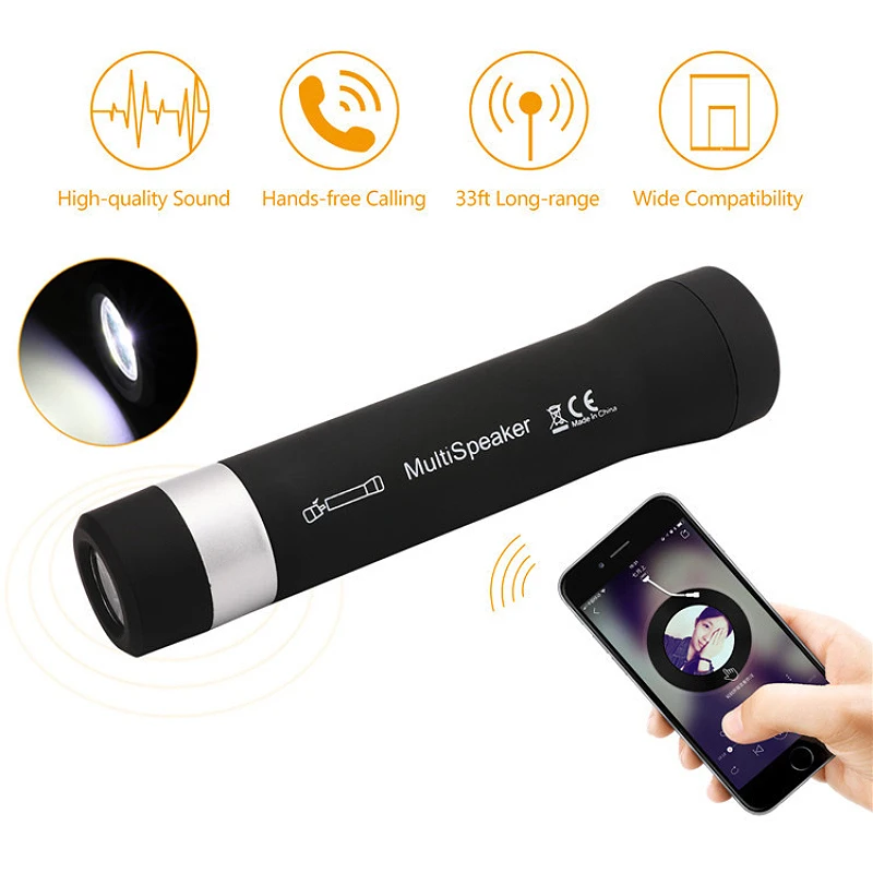 Портативный Bluetooth Динамик с фонарик мини велосипед Беспроводной на открытом