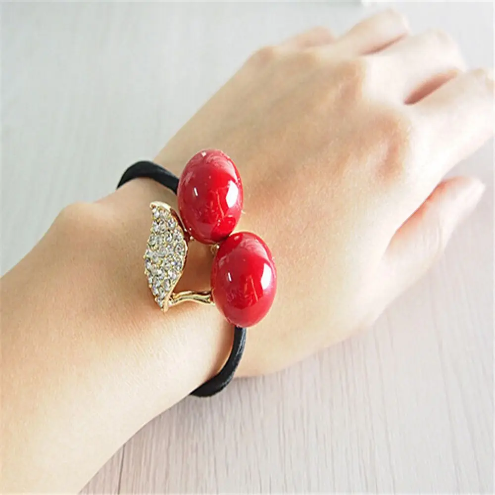 Модные милые женские аксессуары для волос с жемчужинами и листьями вишни