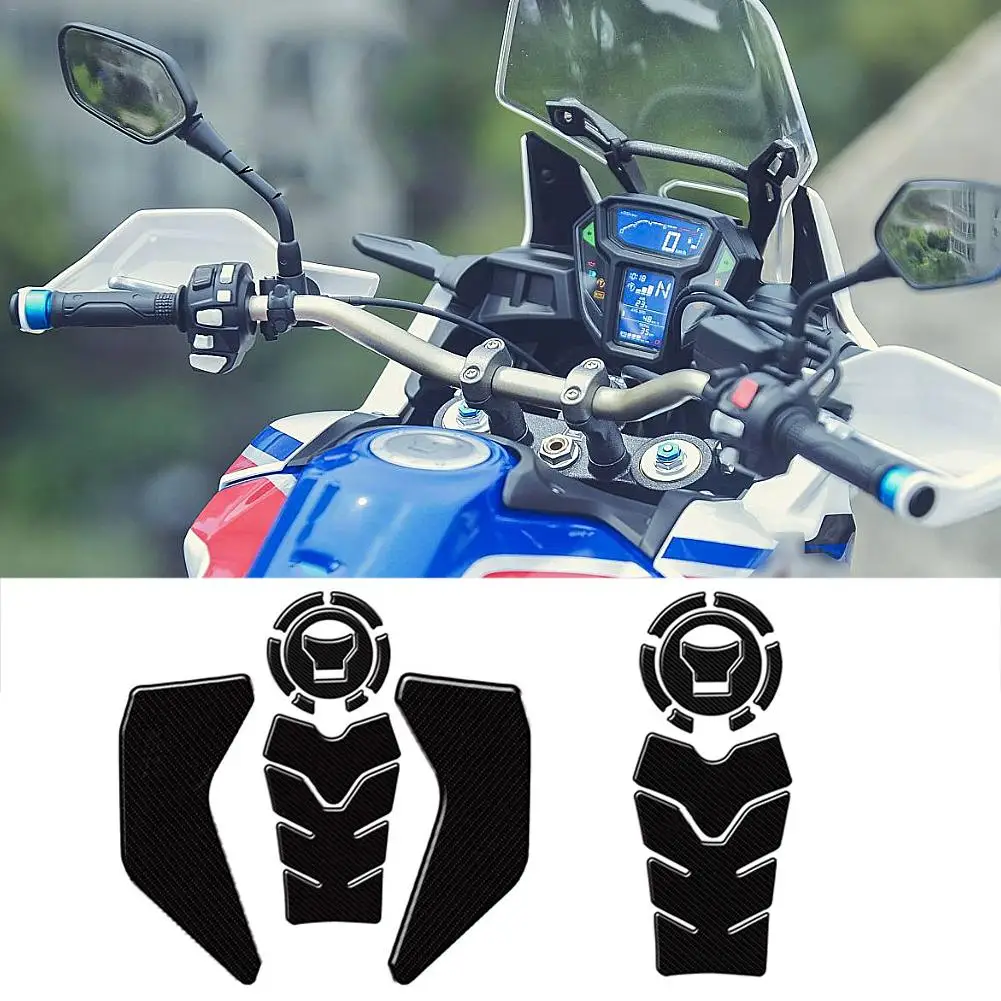 Carbon Fiber Fish Bone Side Pad Sticker Easy To Use Reduce Slippage Motorcycle Fuel Tank Protector For Honda CRF1000L | Автомобили и