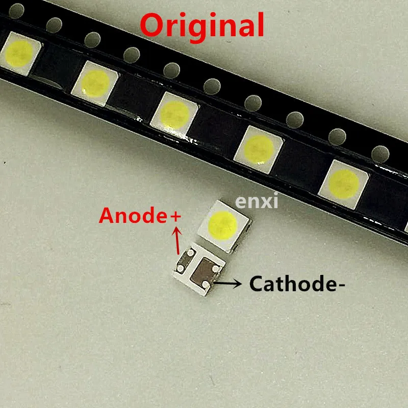 

500 шт./лот оригинальный F0R SHARP 3535 6 в 2 Вт холодный белый для ЖК-подсветки, лампы, Объективы для ТВ, светодиодная лента
