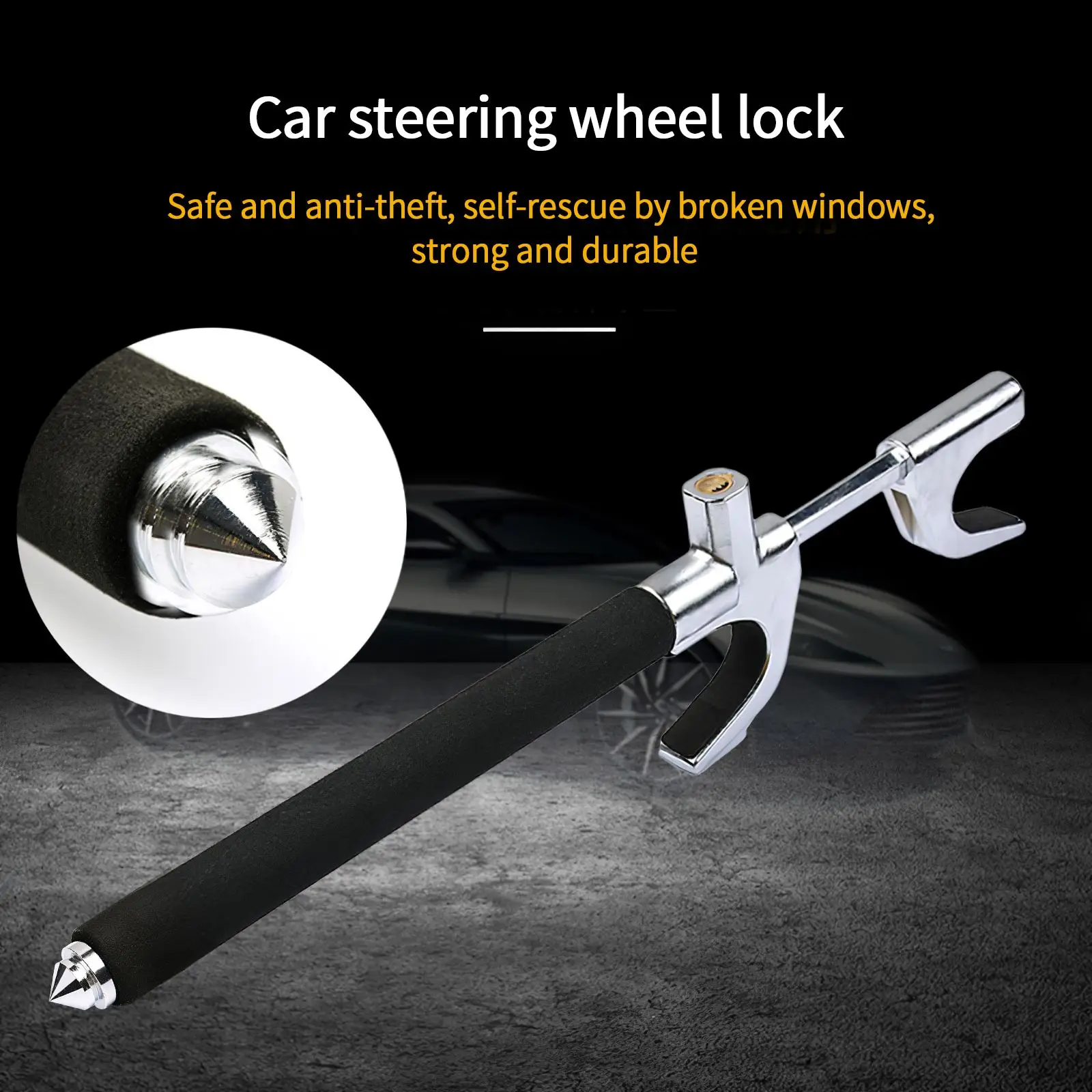 

Универсальный Выдвижной фиксатор рулевого колеса, противокражный фиксатор рулевого колеса, иммобилизатор рулевого колеса для фургона