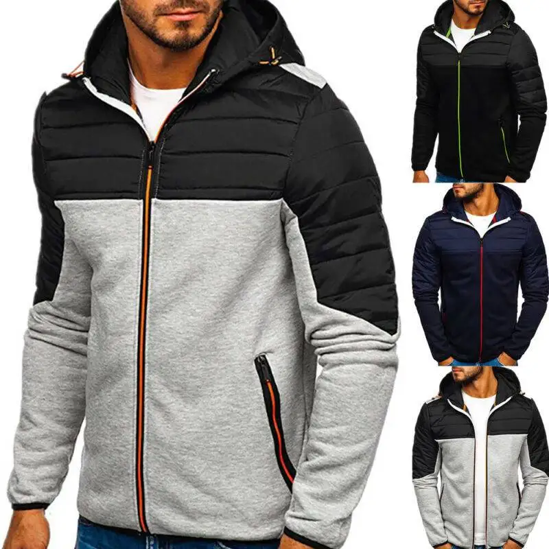 

Hooded Winter Men's Clothes Warm Sportwear Sweatshirt Coat Jacket