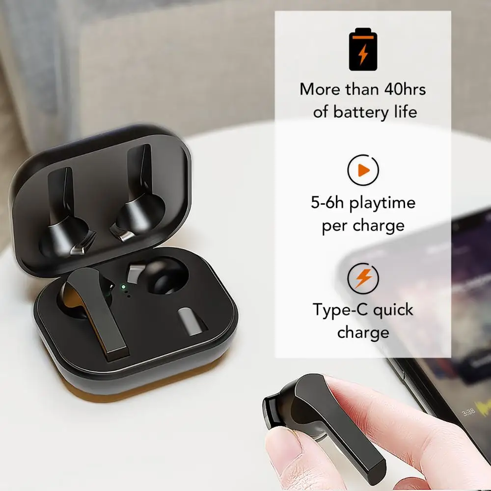 Новые беспроводные наушники TWS Bluetooth 5 0 спортивные с защитой от пота сенсорные