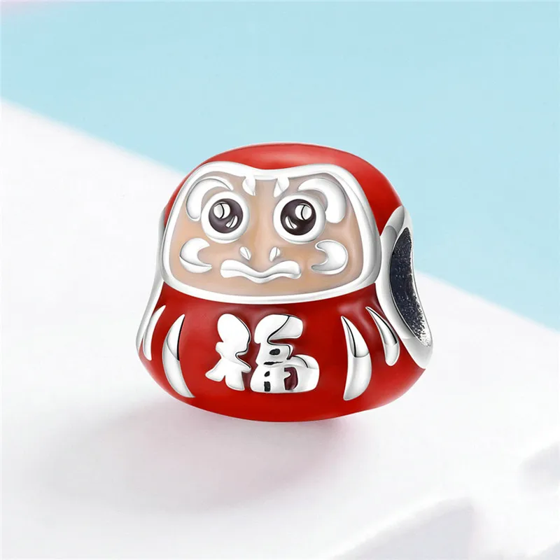 

Silver Bead Diamond Pendant Charms Fit Women Bracelets Jewelry Gift