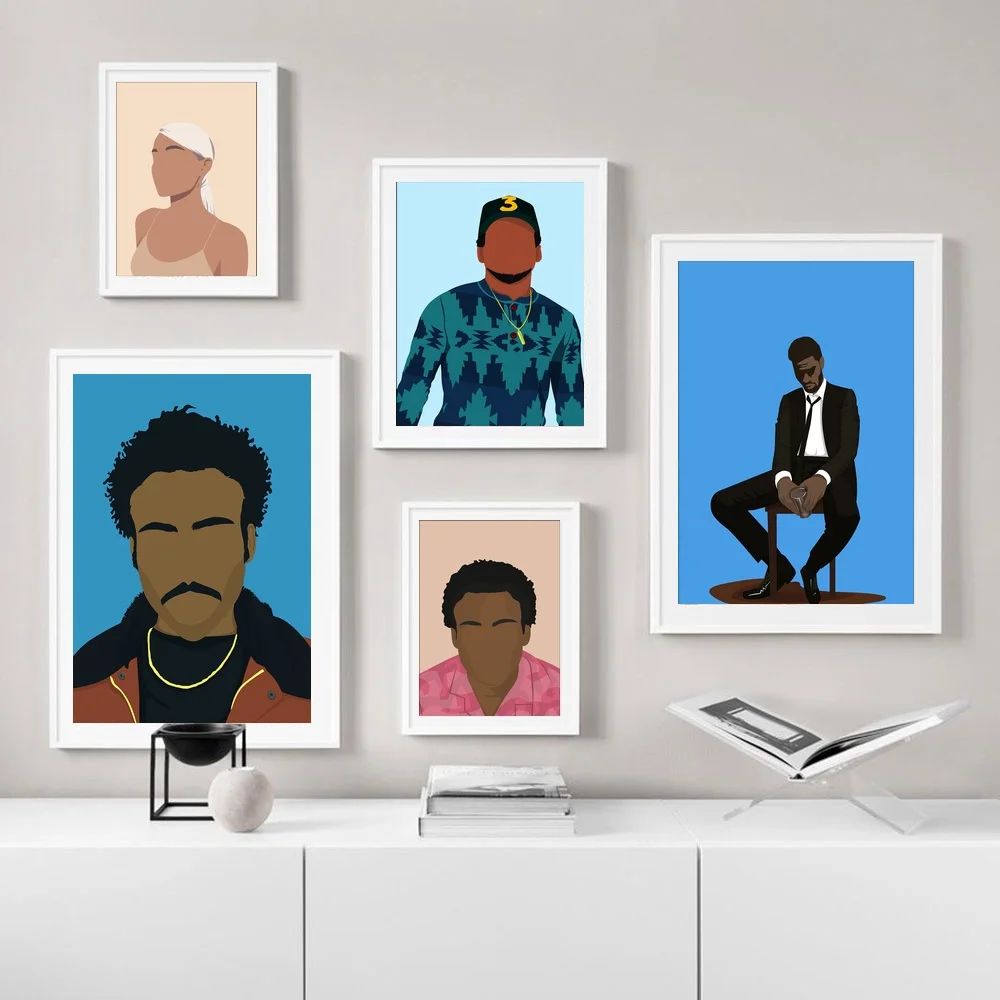 Kendrick Lamar Абстрактная Музыка хип хоп Холст плакат без рамки|Рисование и