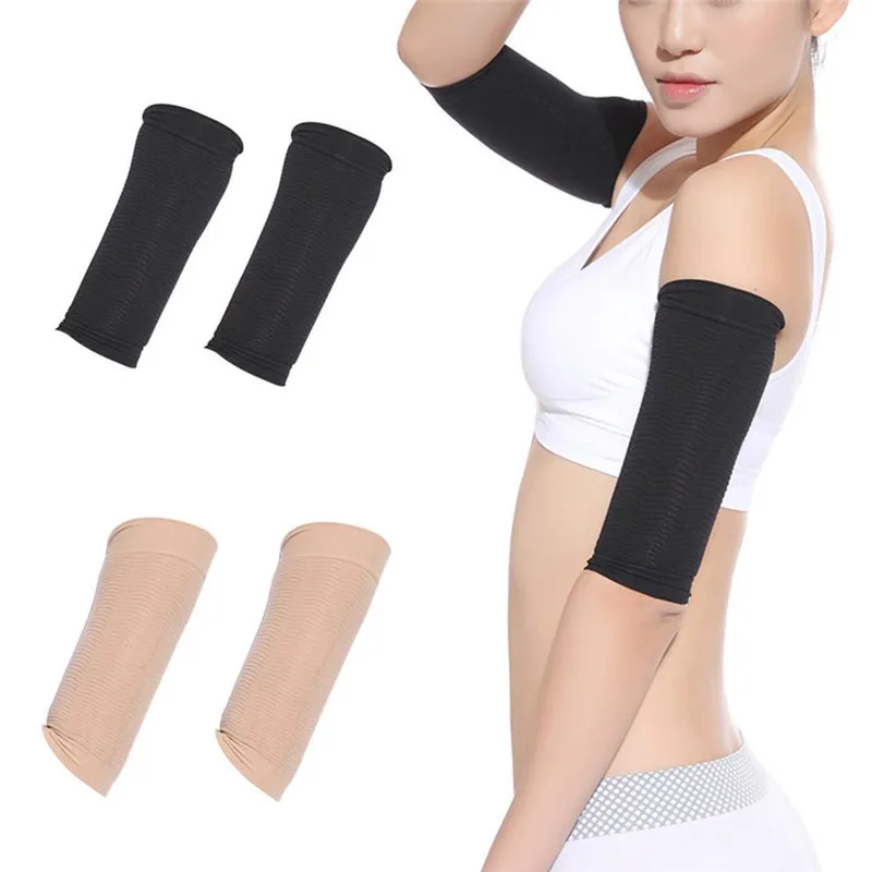 

Dropshipping Women Elastic Compression Arm Warmers Weight Loss Shaper Slimming Calories Arm Sleeves Support Elbow Arm Wrap