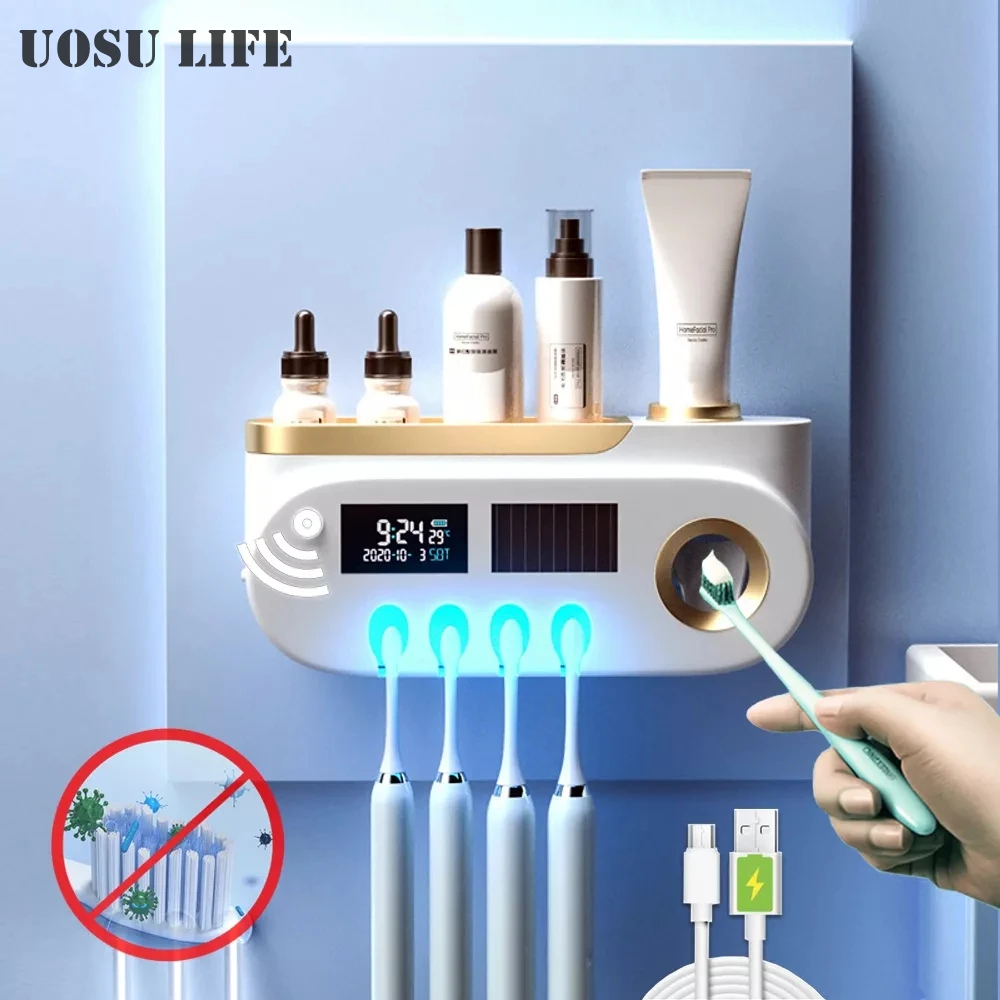 Держатель для зубной щетки автоматический стерилизатор выжималка пасты
