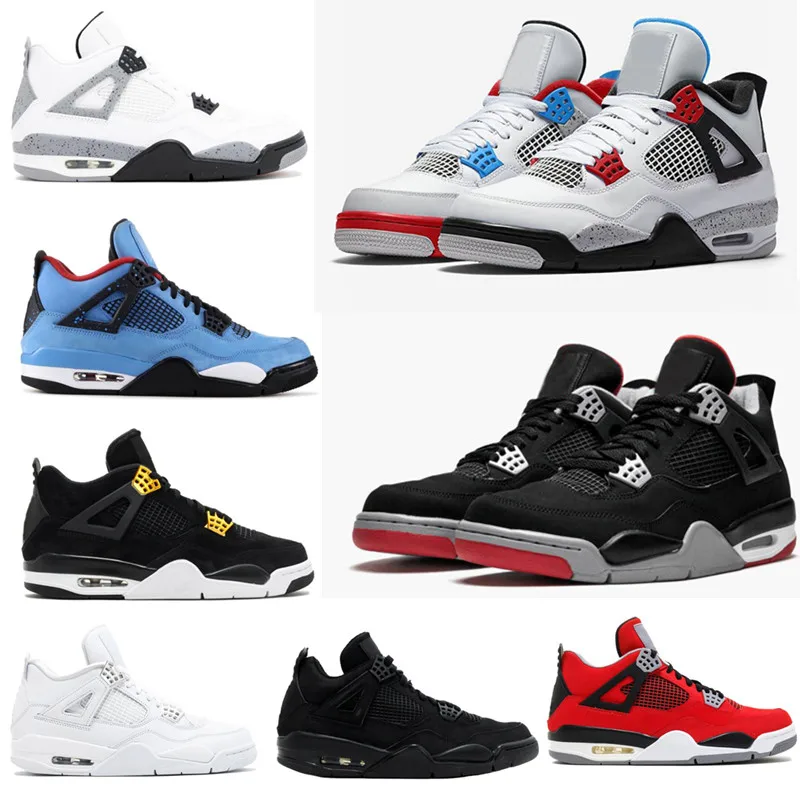 Новая 4s черная кошка Мужская баскетбольная обувь корт Фиолетовый Bred сосновый