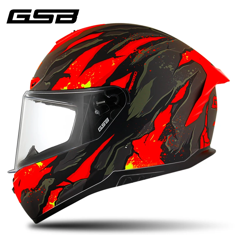

Мотоциклетный шлем GSB S-361, закрывающий лицо, корпус из АБС-пластика, для женщин и мужчин со съемными внутренними накладками, мотоциклетный шл...