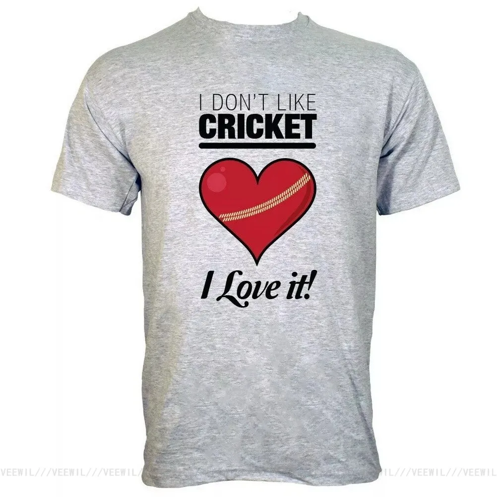

Футболка I't Like Cricket I Love It, мужская серая хлопковая Футболка с крутым подарком