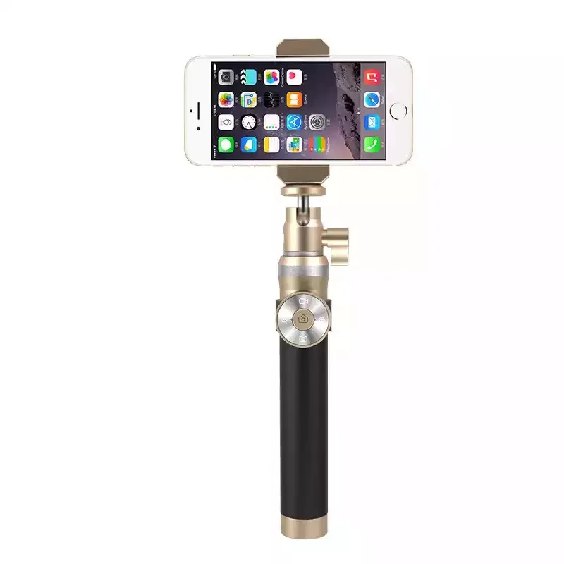 Роскошный Bluetooth монопод селфи палка ручной из матового металла Выдвижной Штатив