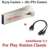 plug play 128 gb flash drive u disk for playstation classic 8379 games 182 ps1 games 31 system with micro usb otg cable