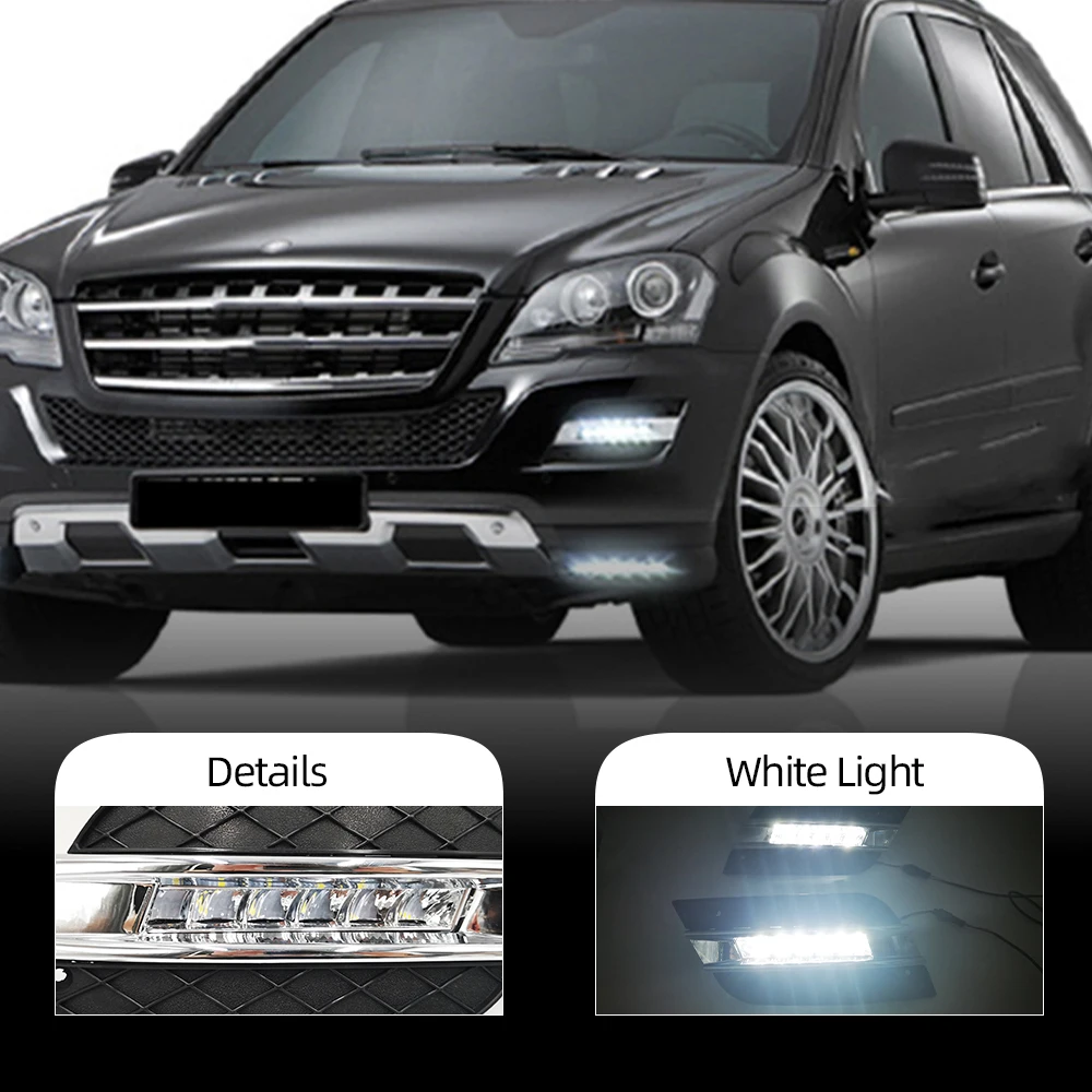 Автомобильные мигающие DRL 2 шт. для Mercedes Benz ML350 W164 ML300 ML320 2010 2011 дневные ходовые огни