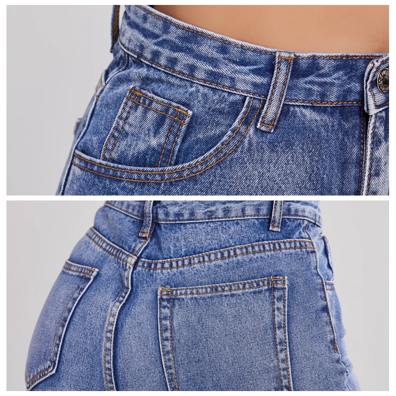 Оптовая продажа цена рваные джинсы для женщин уличная Штаны Push up эстетическое