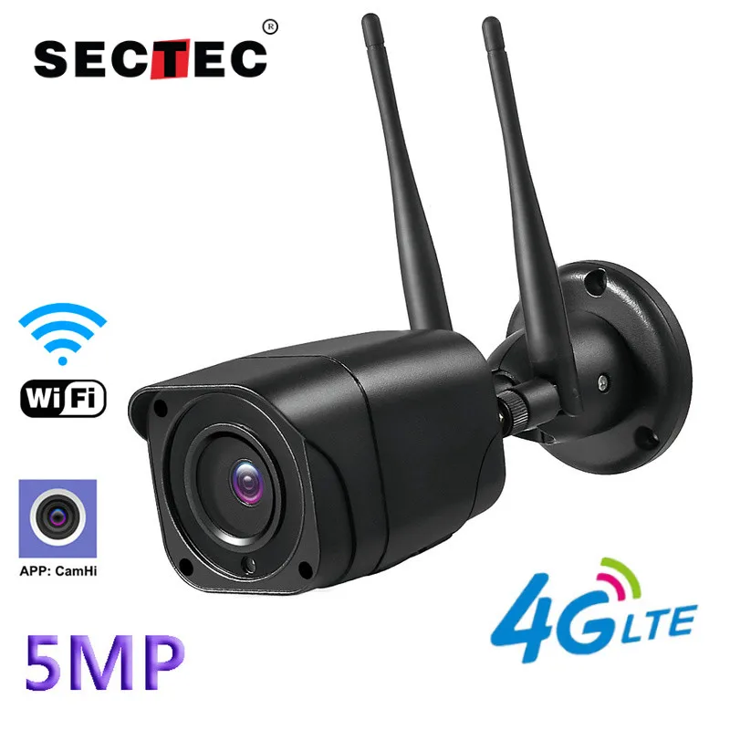 5-мегапиксельная мини IP-камера 4G SIM-карта Wi-Fi камера безопасности 1080P HD наружная