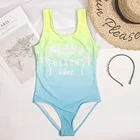 Дешевый детский купальник с градиентом для девочек, купальник 2022, детский купальный костюм с принтом, милая детская Монокини, купальный костюм A304