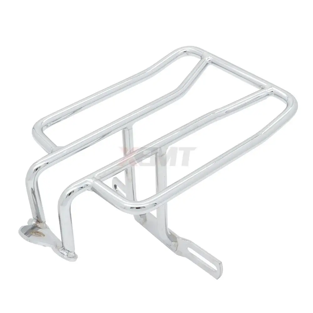 Черный/Хромированный задний багажник из стали для мотоцикла Harley Dyna Sportster XL883 XL1200