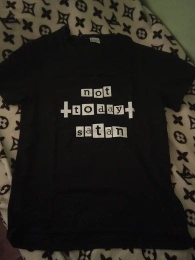 Женская футболка с принтом сатаны Not Today уличная модная в японском стиле