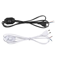 1 8m black white eu plug dimmable switch cable light modulator line dimmer controller table lamp power wire ac110v 220v