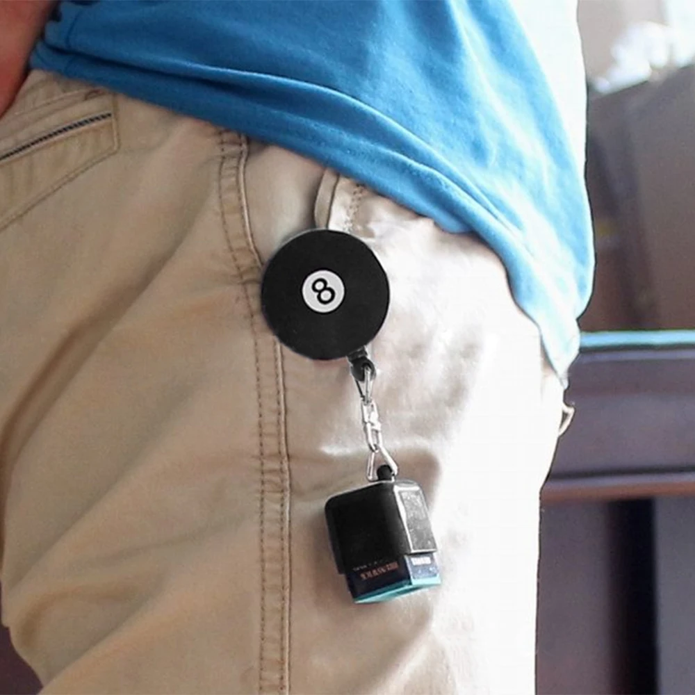 

Cue Chalk Clip Snooker Billiards Chalk Holder Retractable Chalk Holder Pool Cue Chalk Case with Clip