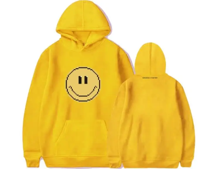 

Kpop TOMORROW X TOGETHER txt same smile face printing hoodies fashion unisex fleece pullover sweatshirt 2 styles