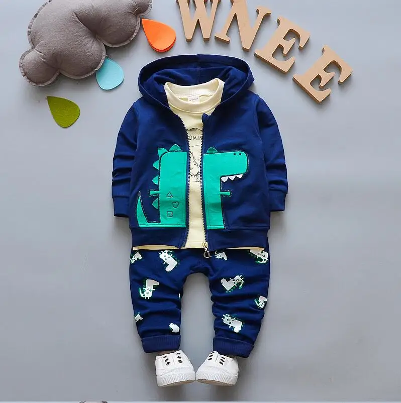 Для малышей, для мальчиков, bibicola официальная одежда Комплекты весенний Детский костюм с длинными рукавами для мальчиков хлопковые боди для младенцев; одежда для свадьбы; детская одежда в розницу; - Цвет: picture color