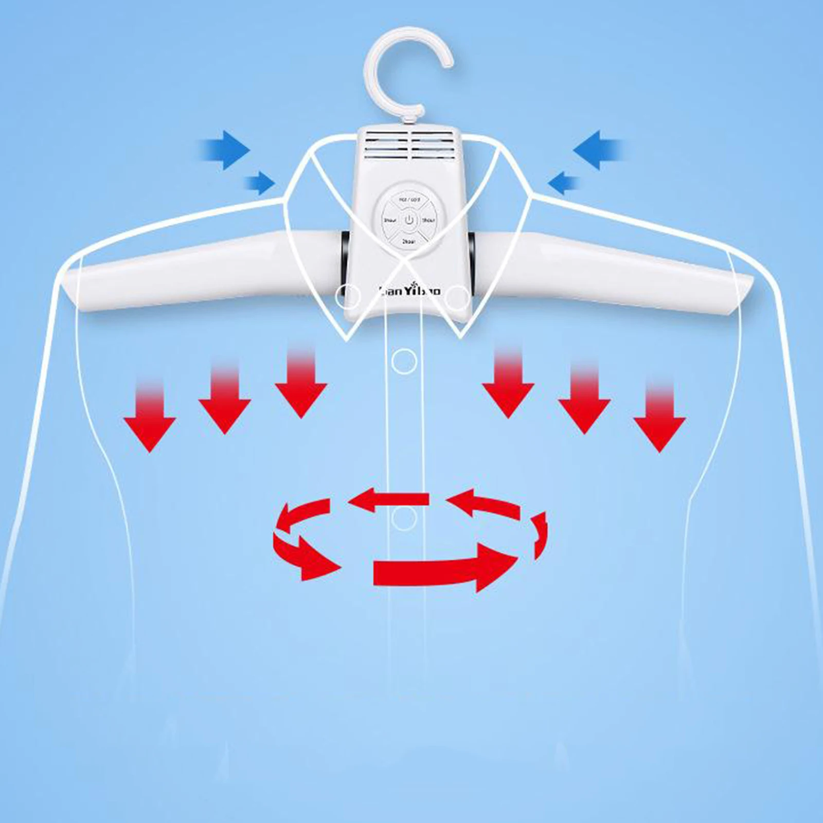 

Portable Electric Folding Clothes Hanger Dryer Drying Rack Travel Laundry