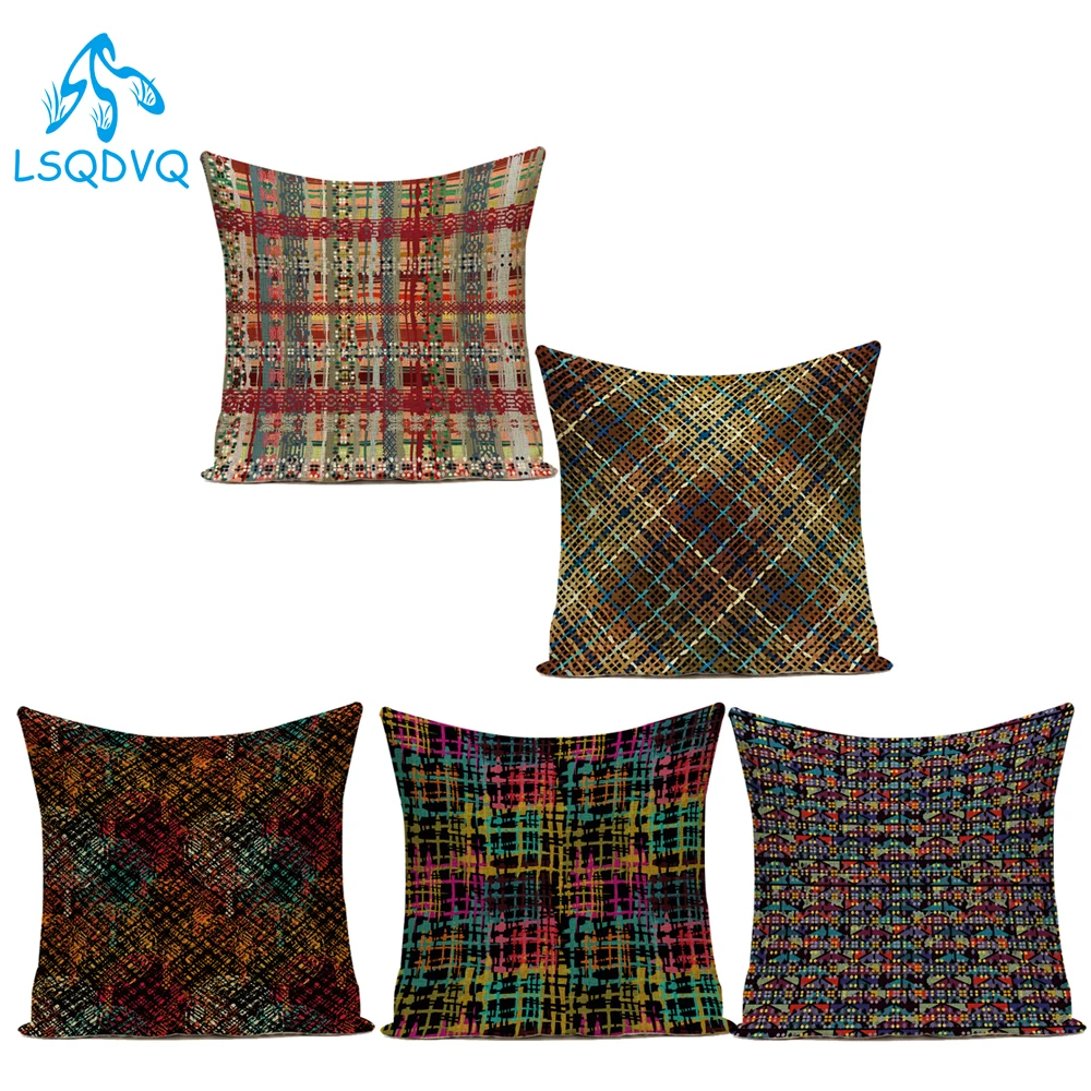 

Декоративный чехол для диванной подушки, разноцветный чехол для подушки с геометрическим абстрактным геометрическим рисунком мандалы в ст...
